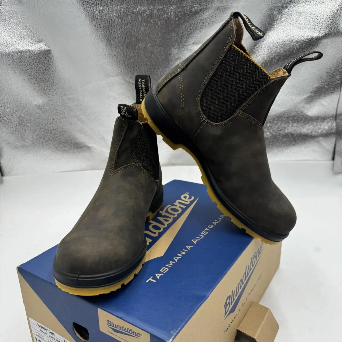 Blundstone 1944 Rustic Brown/mustard Womens Chelsea Boots Size 8.5 M