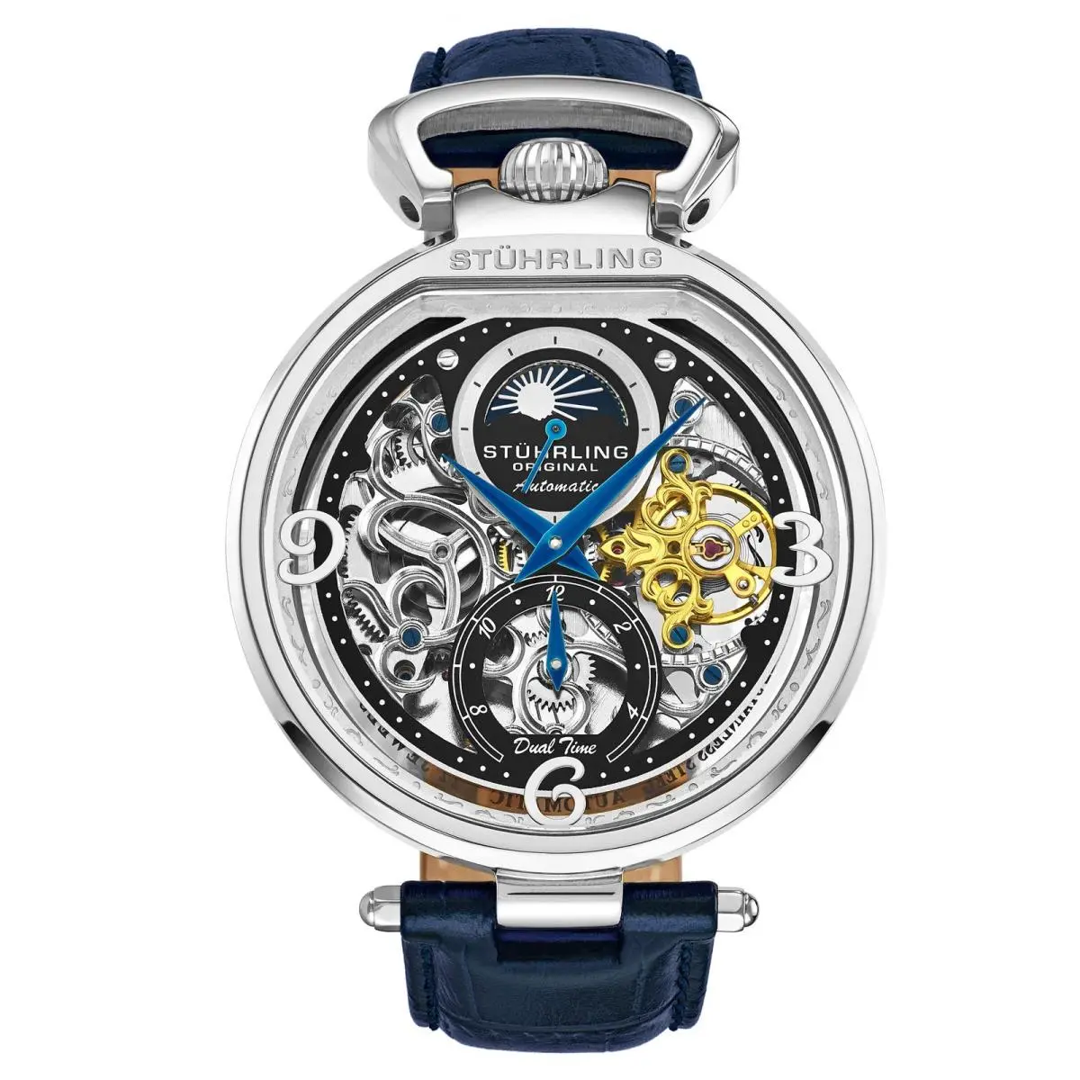 Stuhrling Legacy 3954 Blue 46mm Automatic Wristwatch 3954.1
