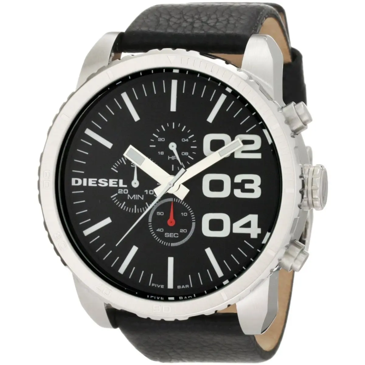 Men`s Double Down Stainless Steel Chronograph Quartz Watch DZ4208 by Diesel