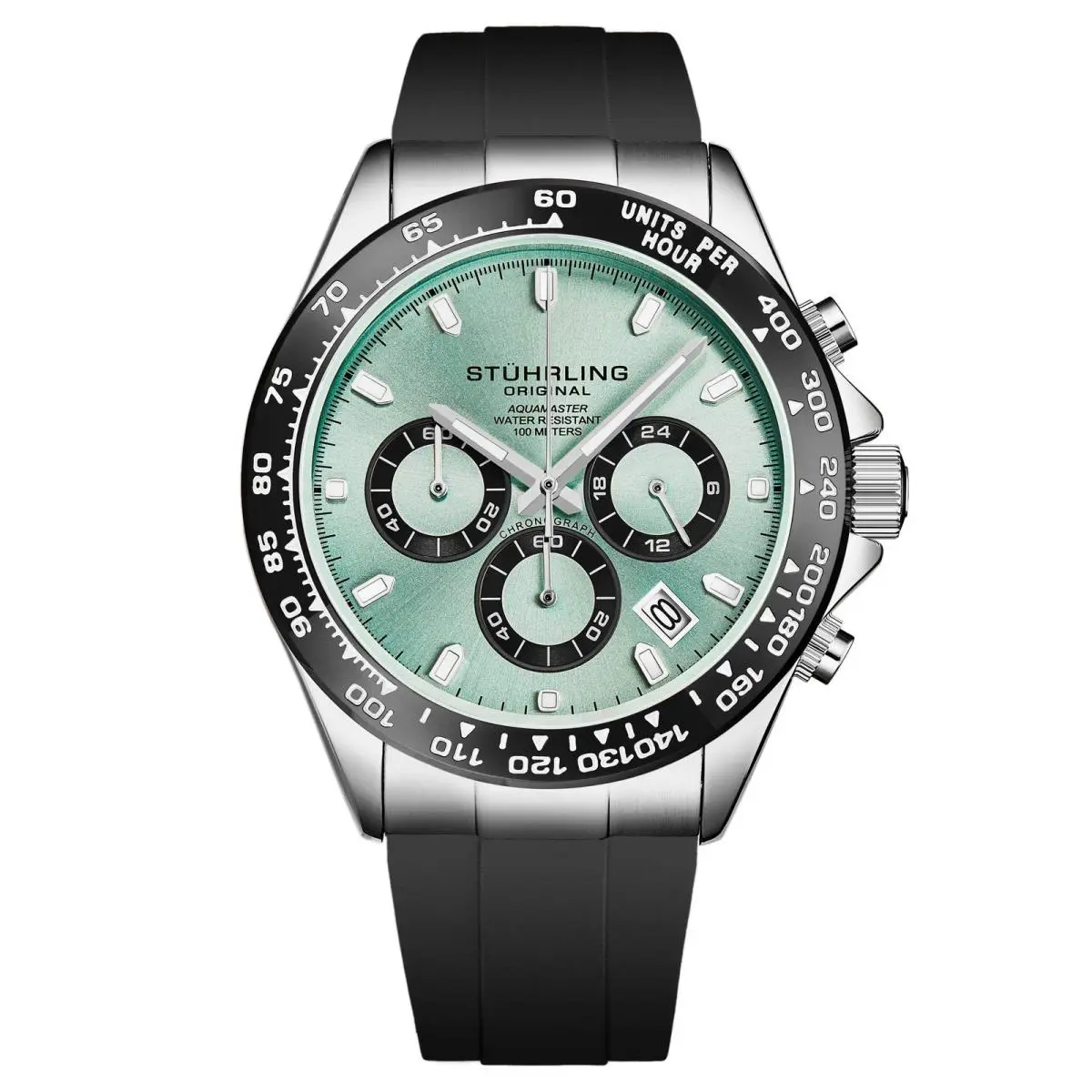 Stuhrling Vanguard Elite Navigator 42mm Chronograph Watch 50mm Wristwatch 4050.1 by Stührling