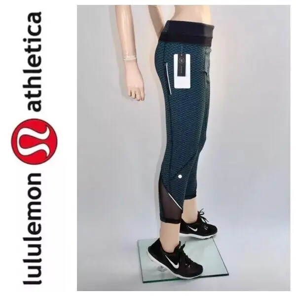 Lululemon Inspire Tight II Pant Indian Ocean Teal/blk Luxtreme® Rare Sz 12