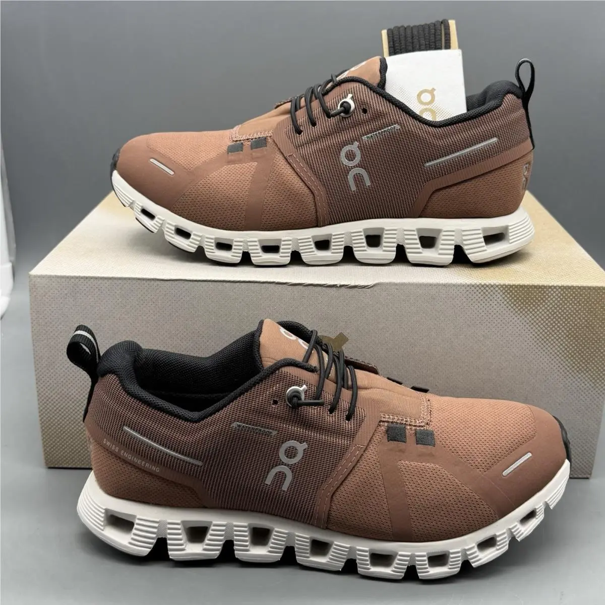 ON Cloud 5 Waterproof Women’s 5 Athletic Running Walking Shoes ‘cocoa/frost’