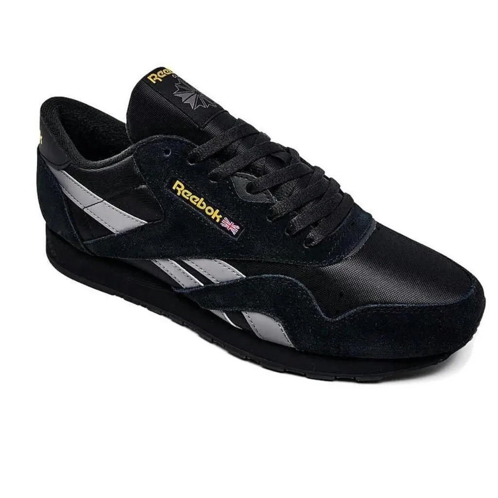 Reebok shoes - Reebok Classic Nylon - Classic Nylon - Black, Manufacturer: Black/Grey/Yellow 3