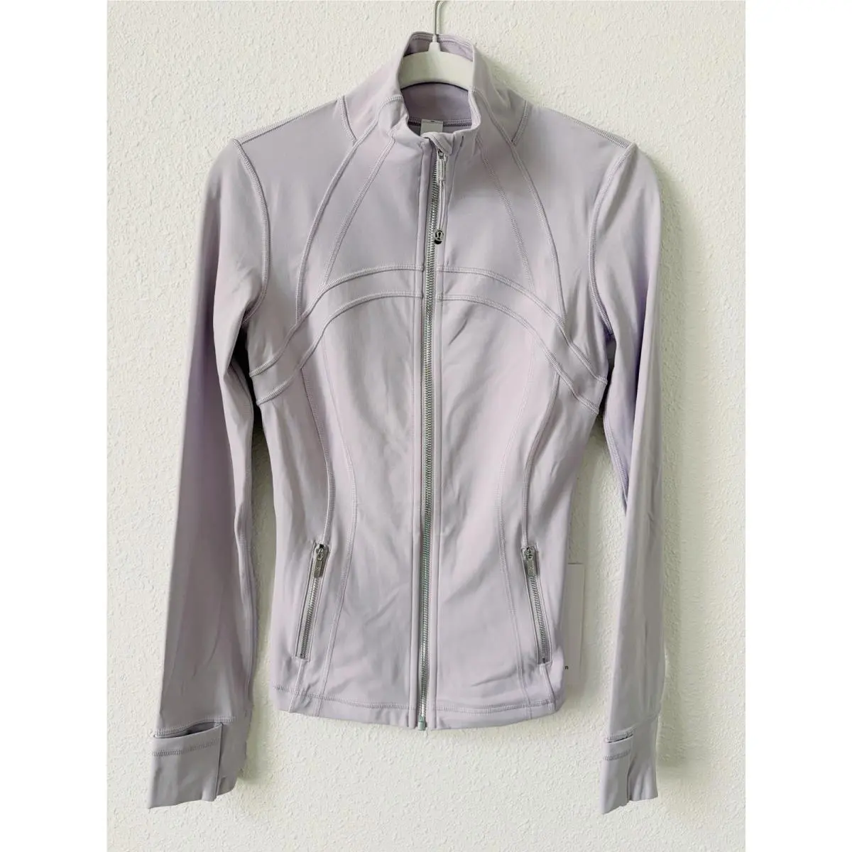 Lululemon Define Jacket Nulu Lilac Play Mirror Silver Size 4 Athleisure Sporty