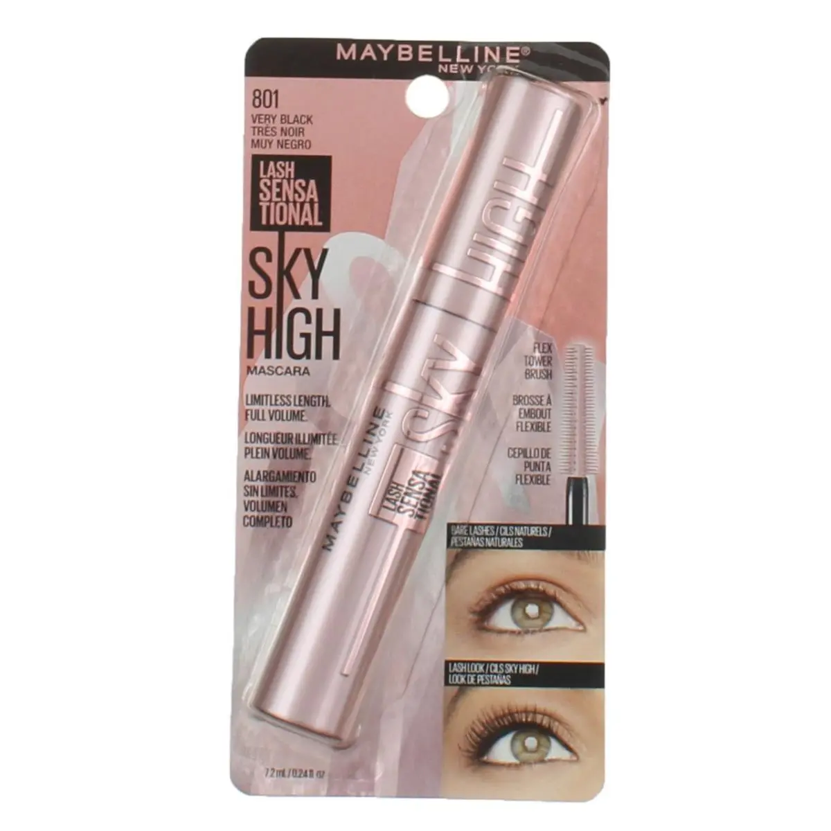 6 Pack Maybelline New York Lash Sensational Sky High Mascara Very Black
