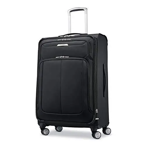 Midnight Black - Samsonite Solyte Dlx Softside Expandable Luggage Spinner Wheels