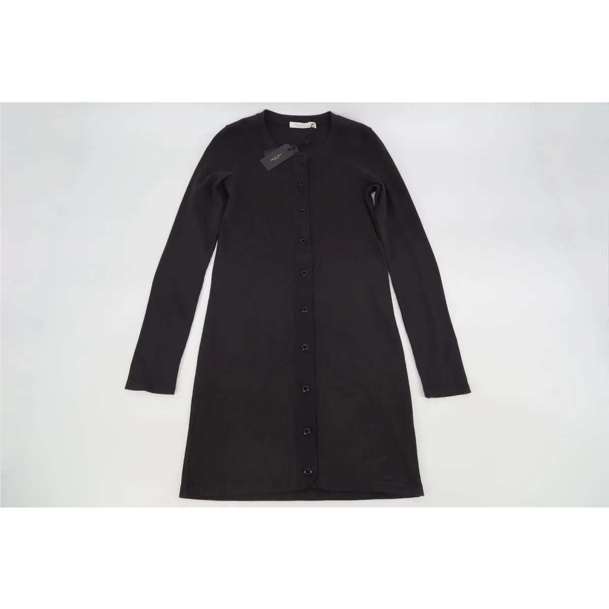 Rag Bone Mallory Thermal Long Sleeve Dress Button Women`s Small