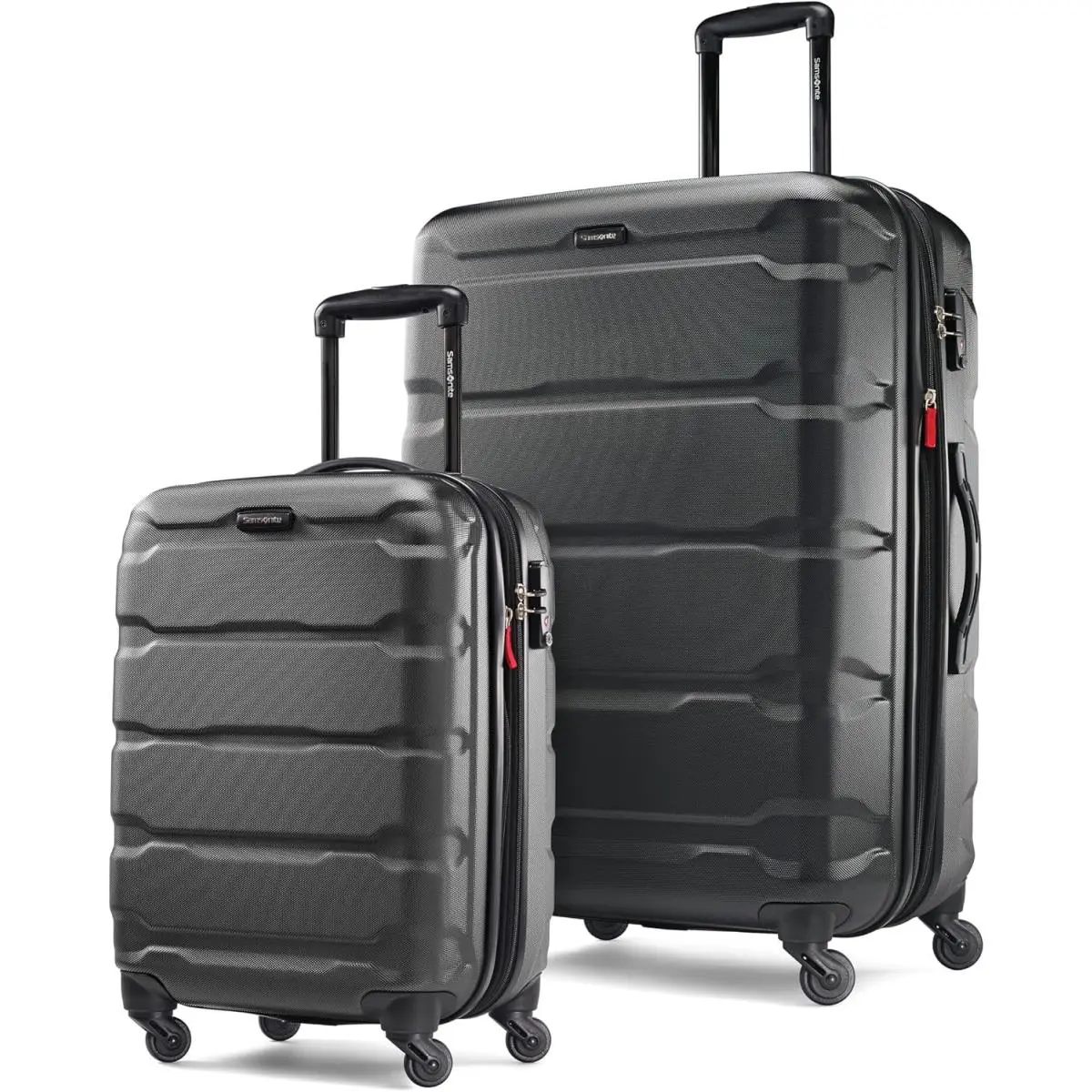 Samsonite Omni PC Hardside Expandable Luggage with Spinner Wheels Black 2-Piec