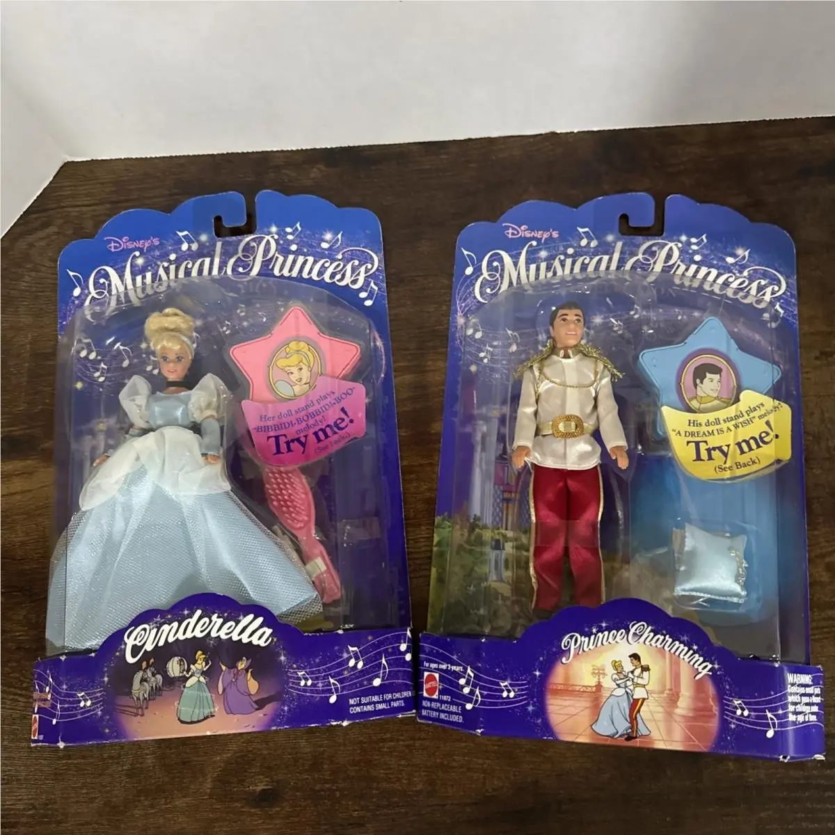 Vintage 1994 Mattel Disney Musical Princess Cinderella Prince