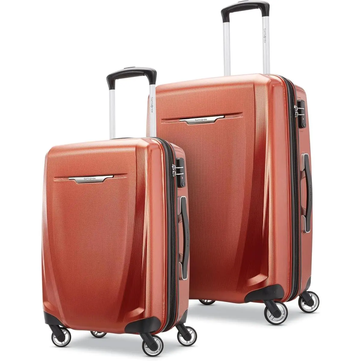 Samsonite Hardside Carry On Luggage Set Burnt Orange 20 25