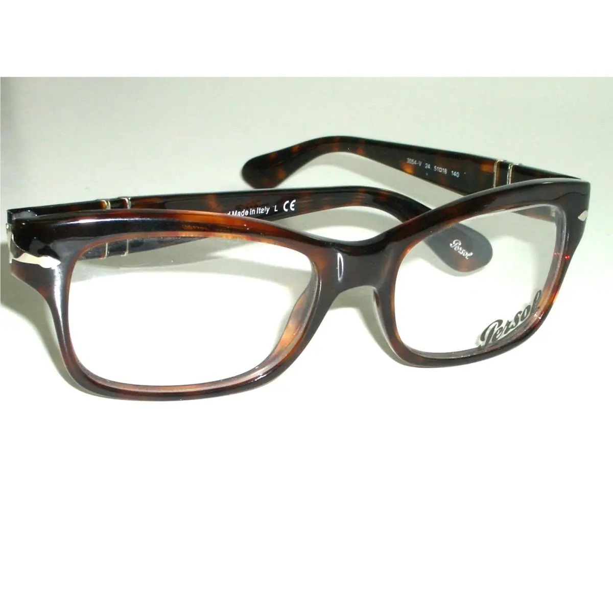 51 18 140 Persol 3054-V Thick Tortoise Eyeglasses Frames Only
