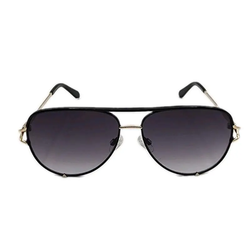 Quay Australia High Key Twist Womens Black 60x14 145 Aviator Sunglasses by QUAY