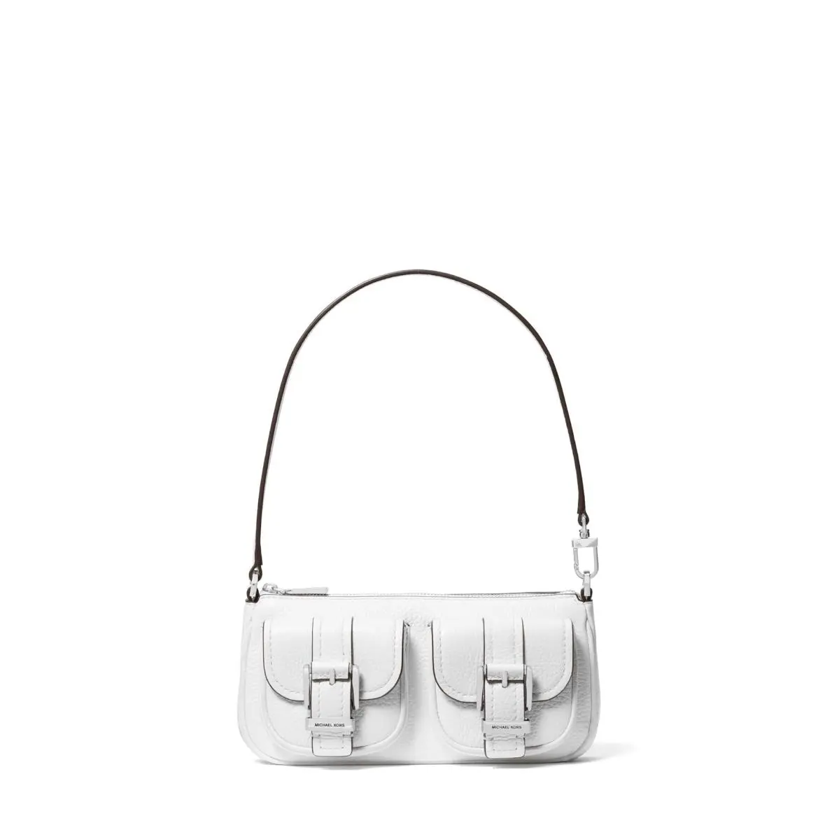Woman`s Handbags Michael  Zoe Small Convertible Pouchette Optic White by Michael Kors