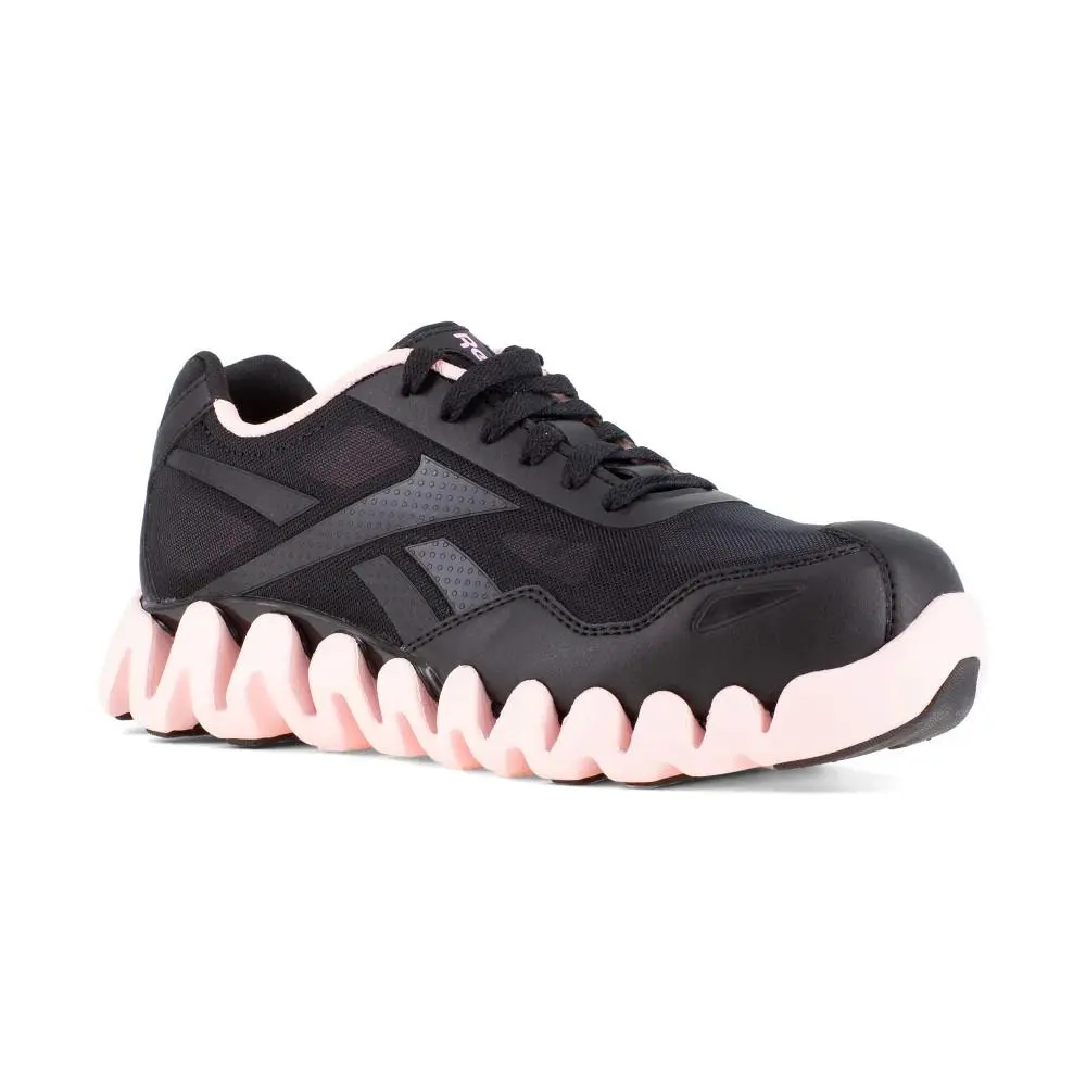 Reebok Work Women`s Zig Pulse Composite Toe Work Athletic Work Shoe Black/pink