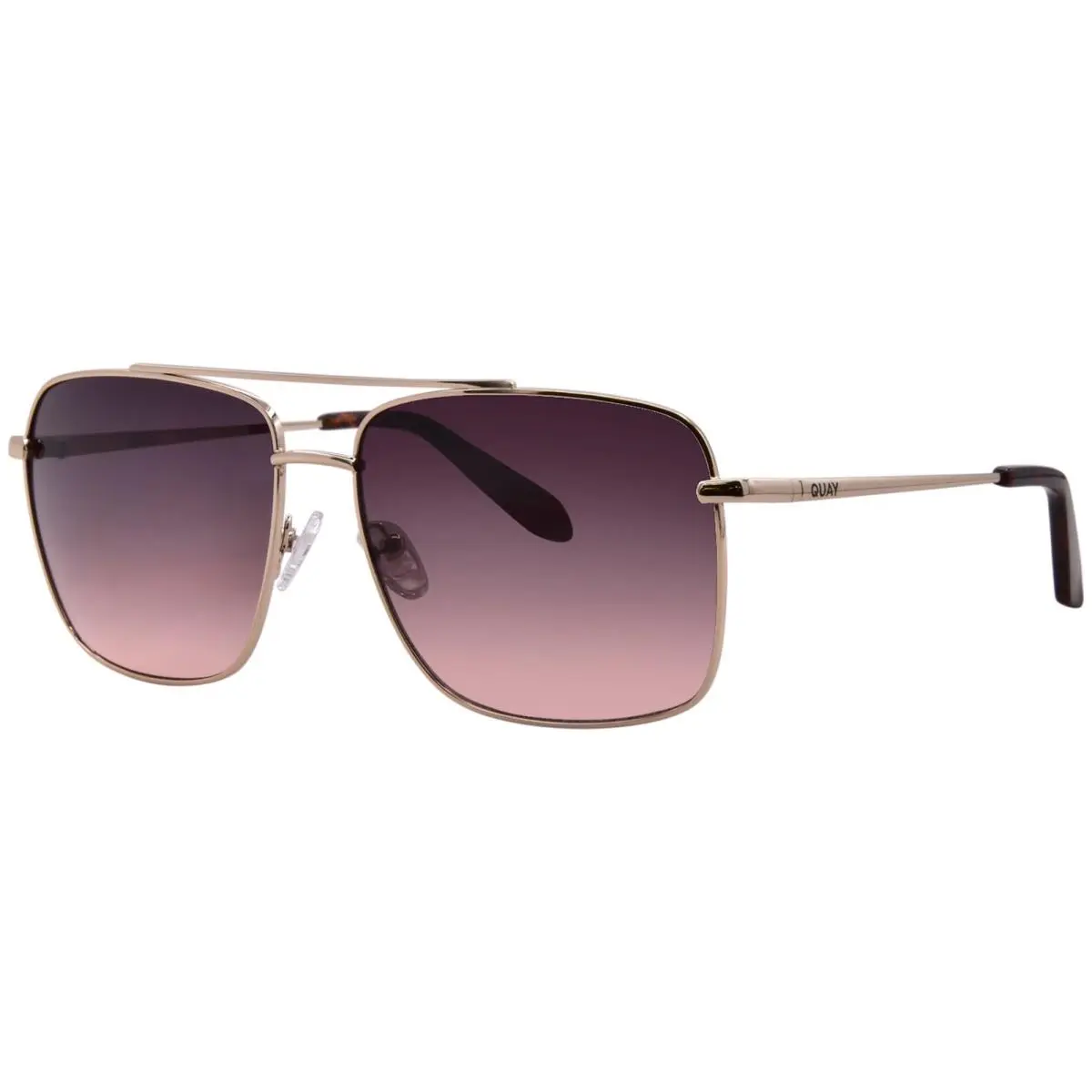 Quay Hot Take QU-000772 Gld/smkpnk Sunglasses Gold/smoke Pink Lenses Pilot 60mm