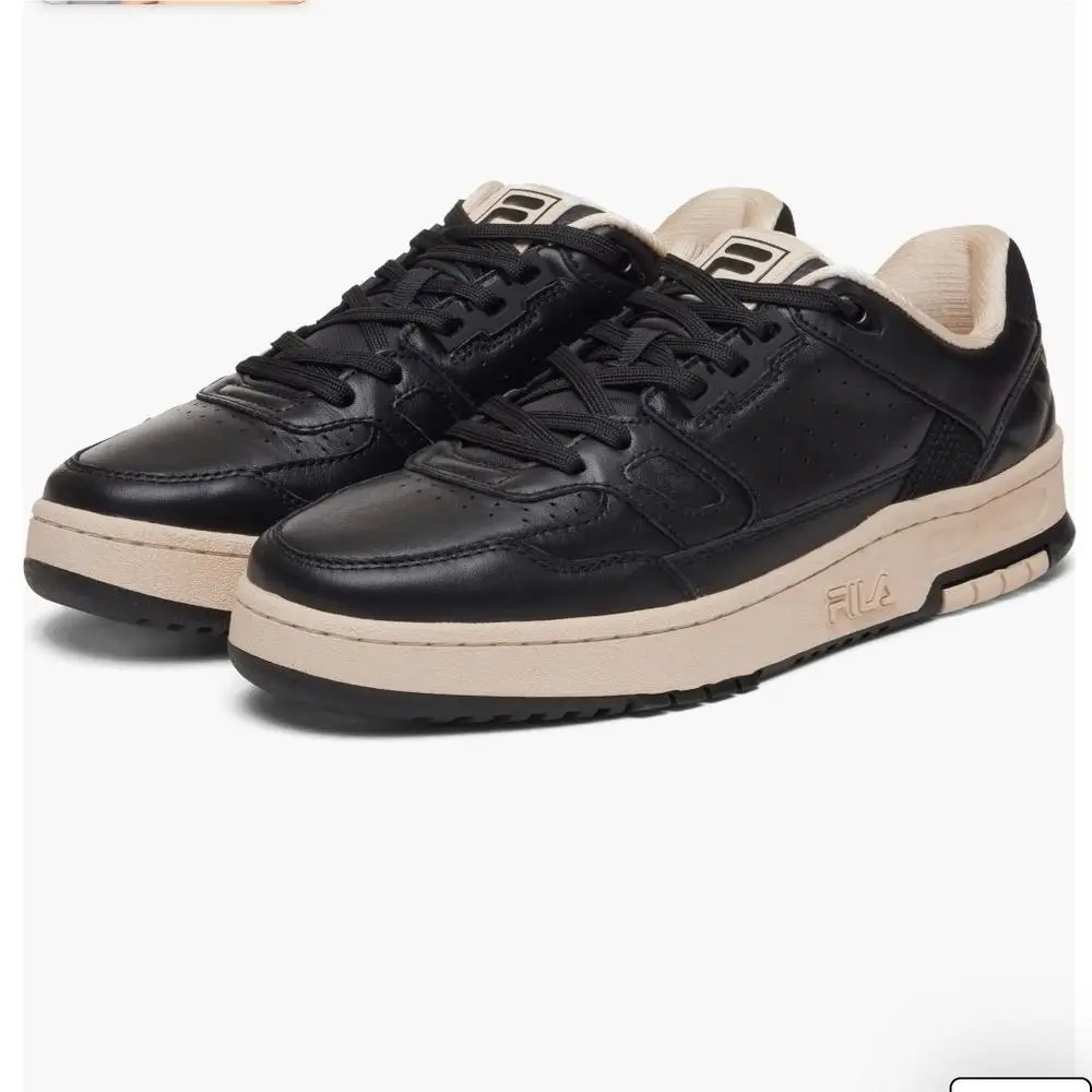 Fila Rissmo Low Lux Women Black Leather Sneakers Shoes Size 6 EU 36.5
