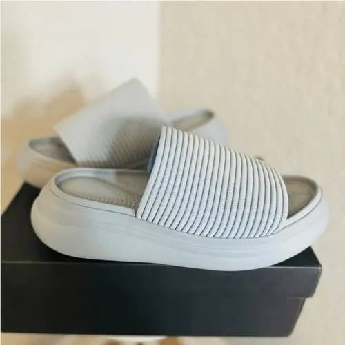 Rag Bone Brixley Knit Slide Sandal Gray/blue Size 10 Euro 40