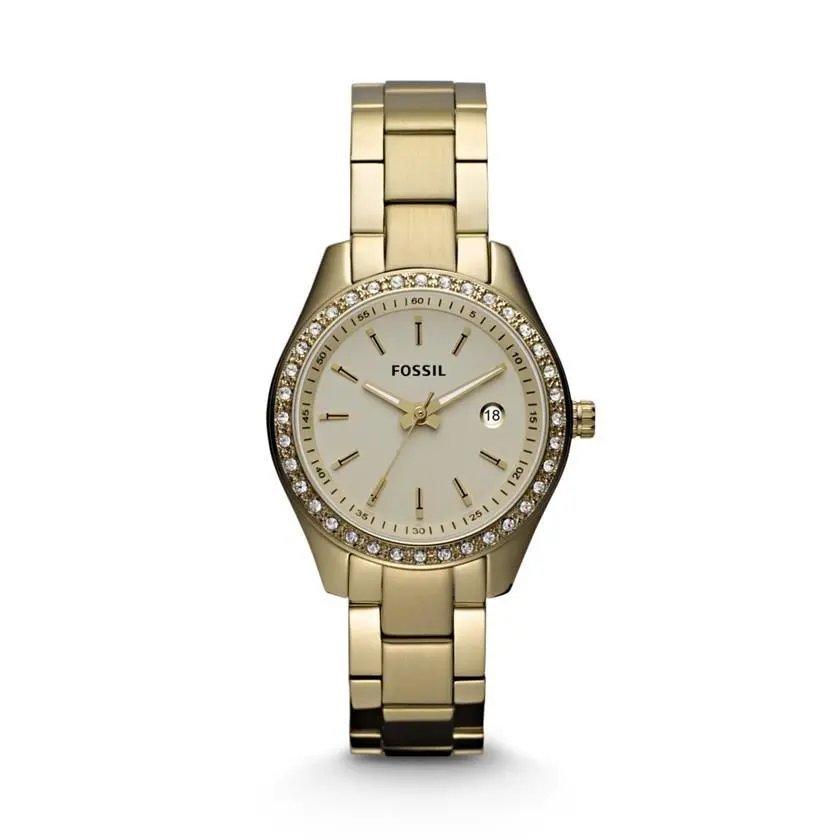 Fossil ES3107 Stella Date Display Quartz Gold Dial