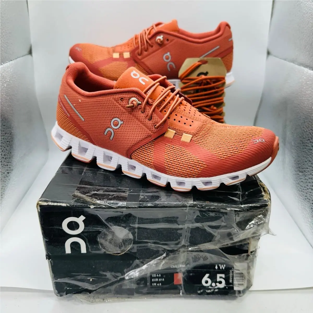 On Running Cloud Running Shoes `orange Chili Rust` Sneaker Women`s Size 6.5 US