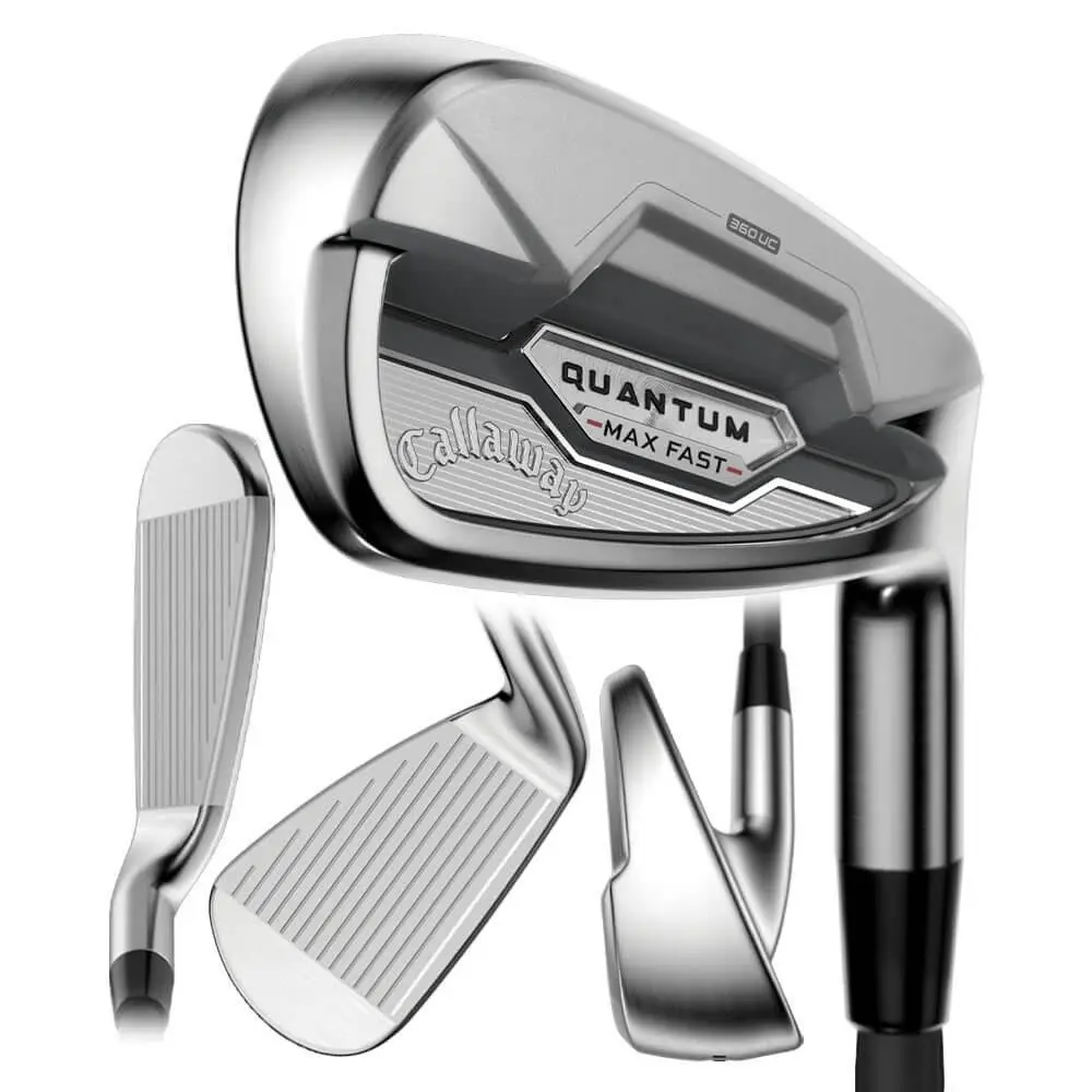 Callaway Men Quantum Max Fast Iron Set - 26 RH 5-PW AW Graph R2