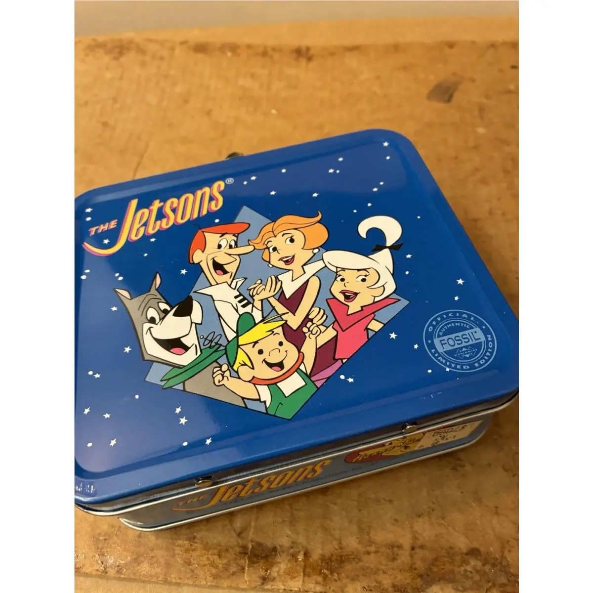 Fossil Jetson Lunch Box Watch Ltd ed Mint W/pin Papers
