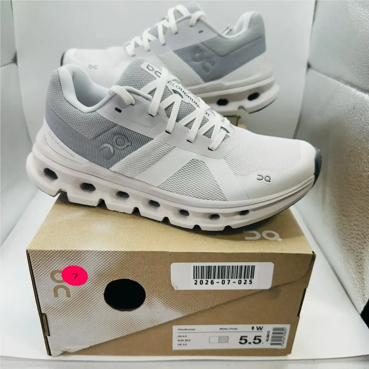 On Running Cloudrunner White/frost Running Shoes Women’s Size 5.5 US