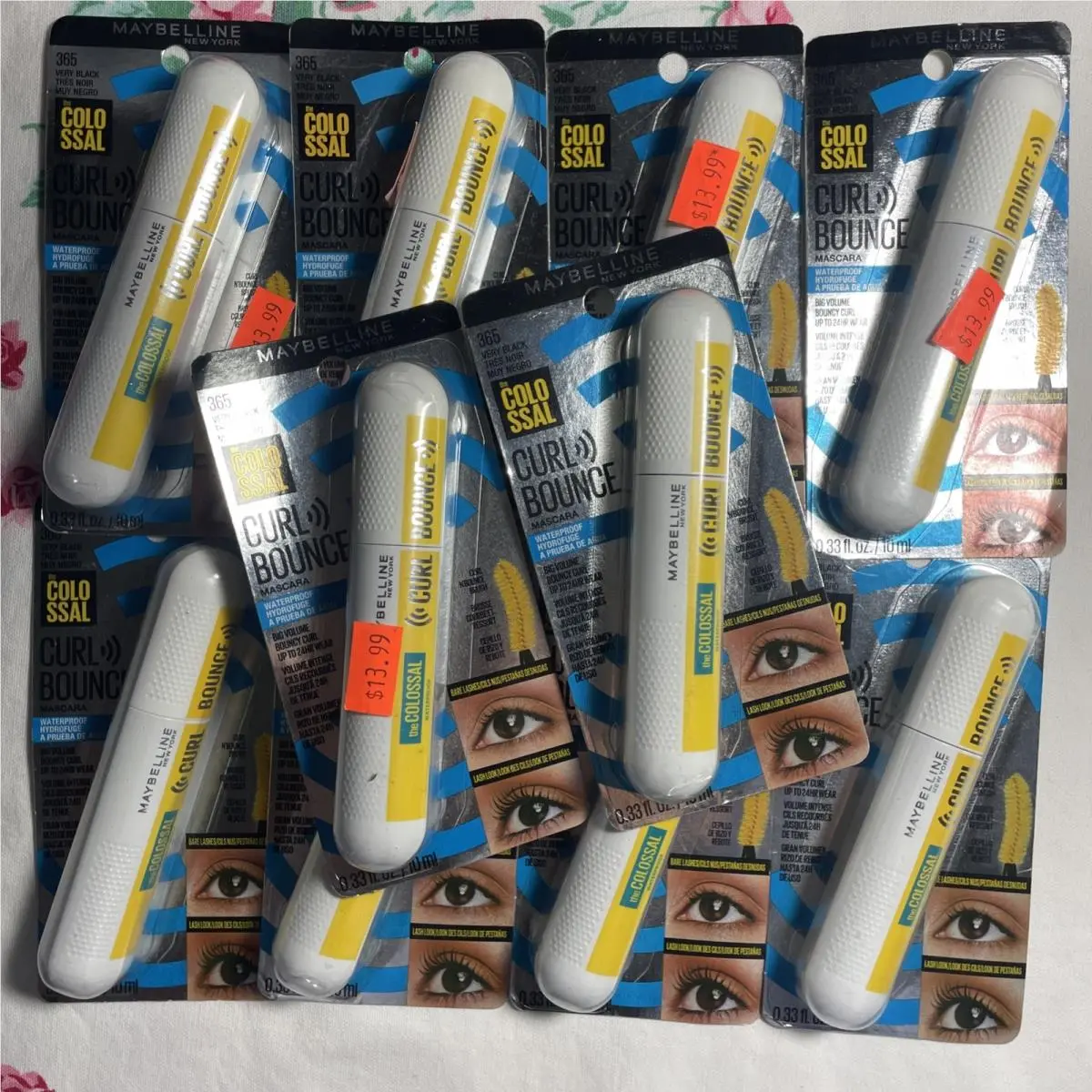 10 Maybelline Colossal Curl Bounce 365 Very Black Mascara Waterproof Htf