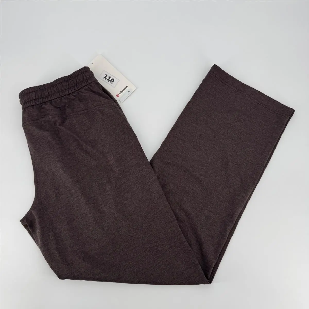 Lululemon Soft Jersey Straight-leg Mid-rise Pant Heathered Espresso Brown Size 8