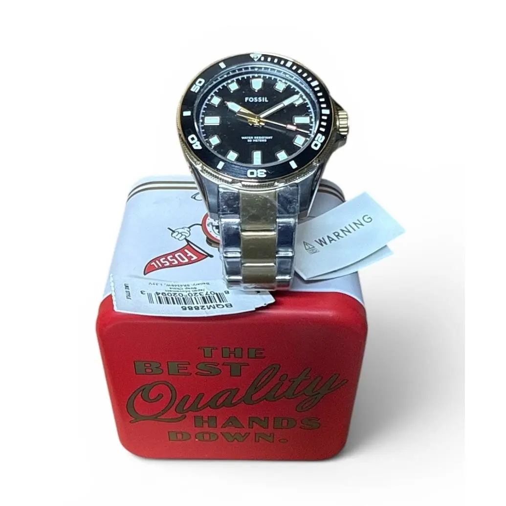 Men`s BQM2885 Grant Quartz Stainless Steel Chronograph Watch For Men by Fossil