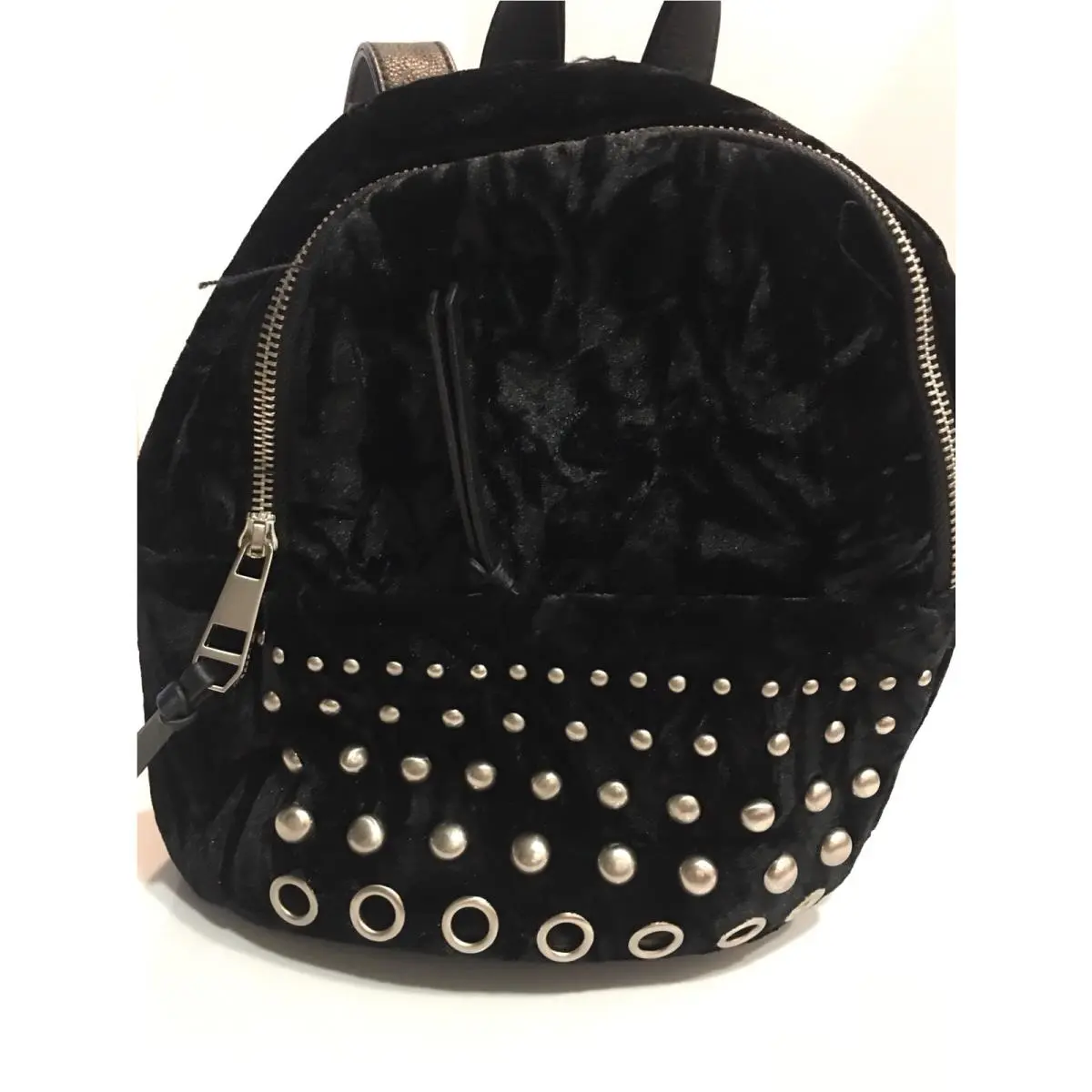 Steve Madden Madden Girl Studded Mini Backpack - Crushed Velvet Black