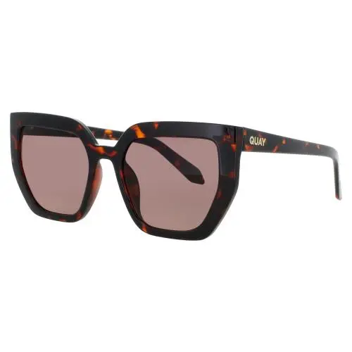 Quay CONTOURED-81802 Sunglasses Sun Glasses Trt/brn Gold 45mm