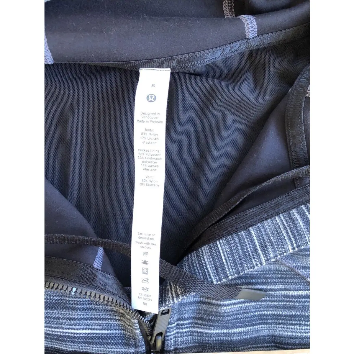 Lululemon clothing - Heathered Black/White/Black 7