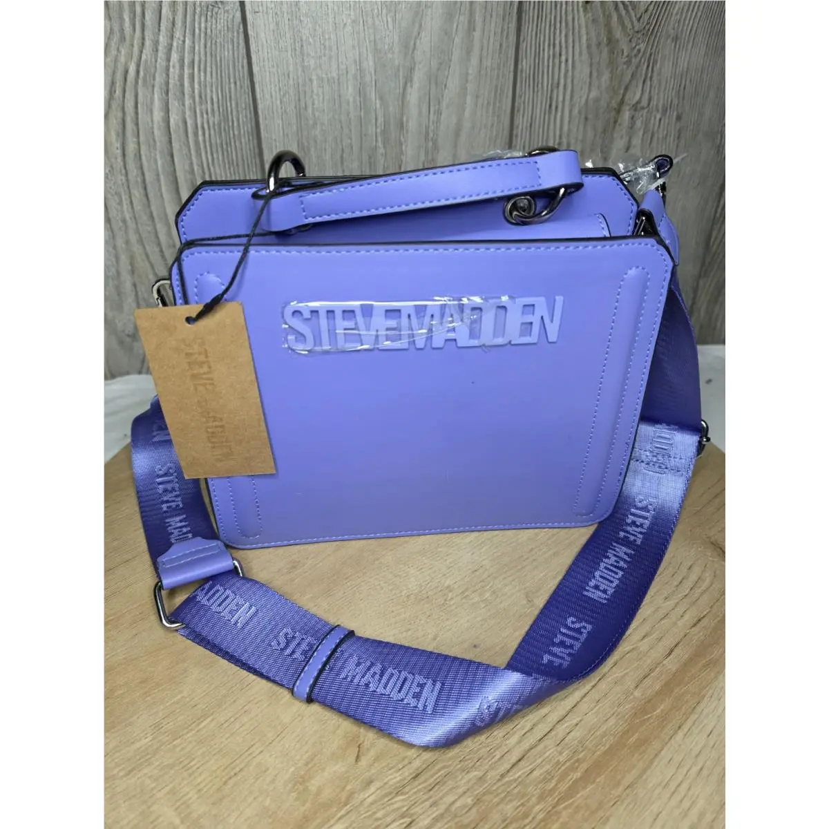 Steve Madden Evelyn Mini Crossbody Two Strap Ipod Purple