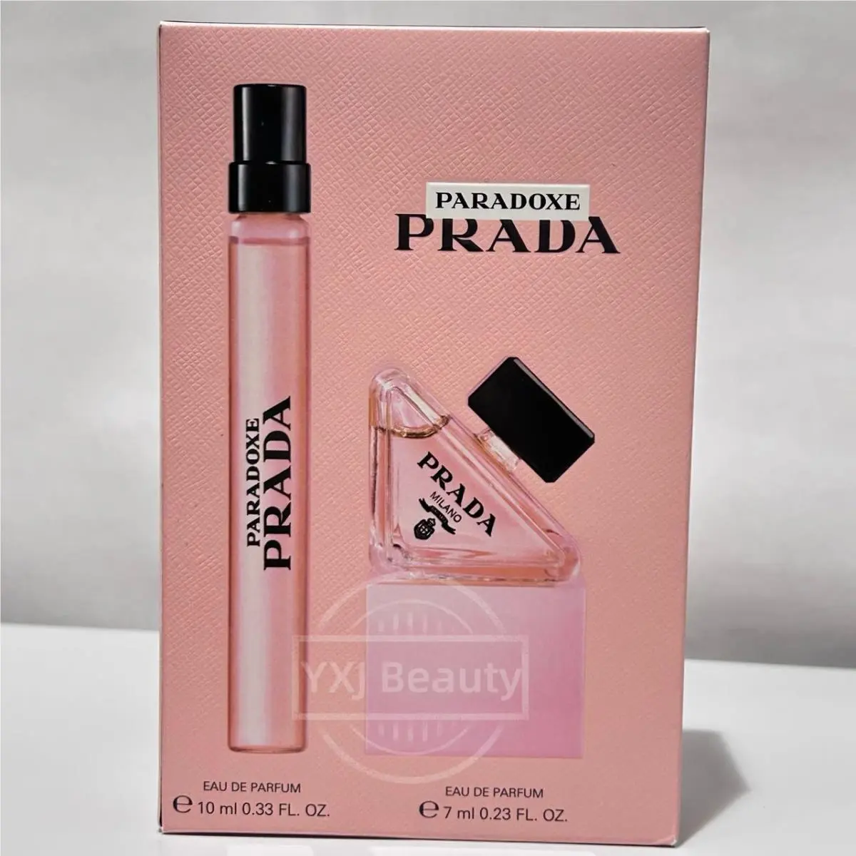 2PC Prada Paradox Edp Perfume Women Travel Set Spray 0.33 oz +splash 0.23 oz