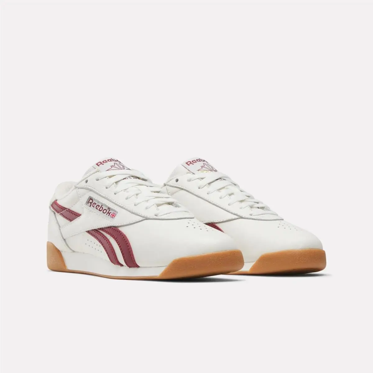 Reebok shoes - Chalk/Classic Burgundy/Gum 2