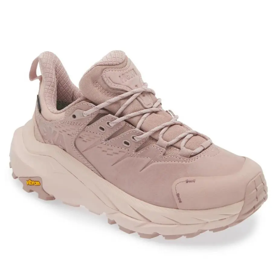 Hoka Men`s Kaha 2 Low Gtx Waterproof Hiking Shoes Sneakers Pale Mauve Size 14