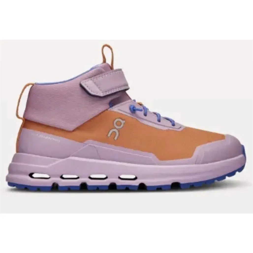 On Running Cloudhero Mid Waterproof Kids Shoes Size 13K Copper Lavendula