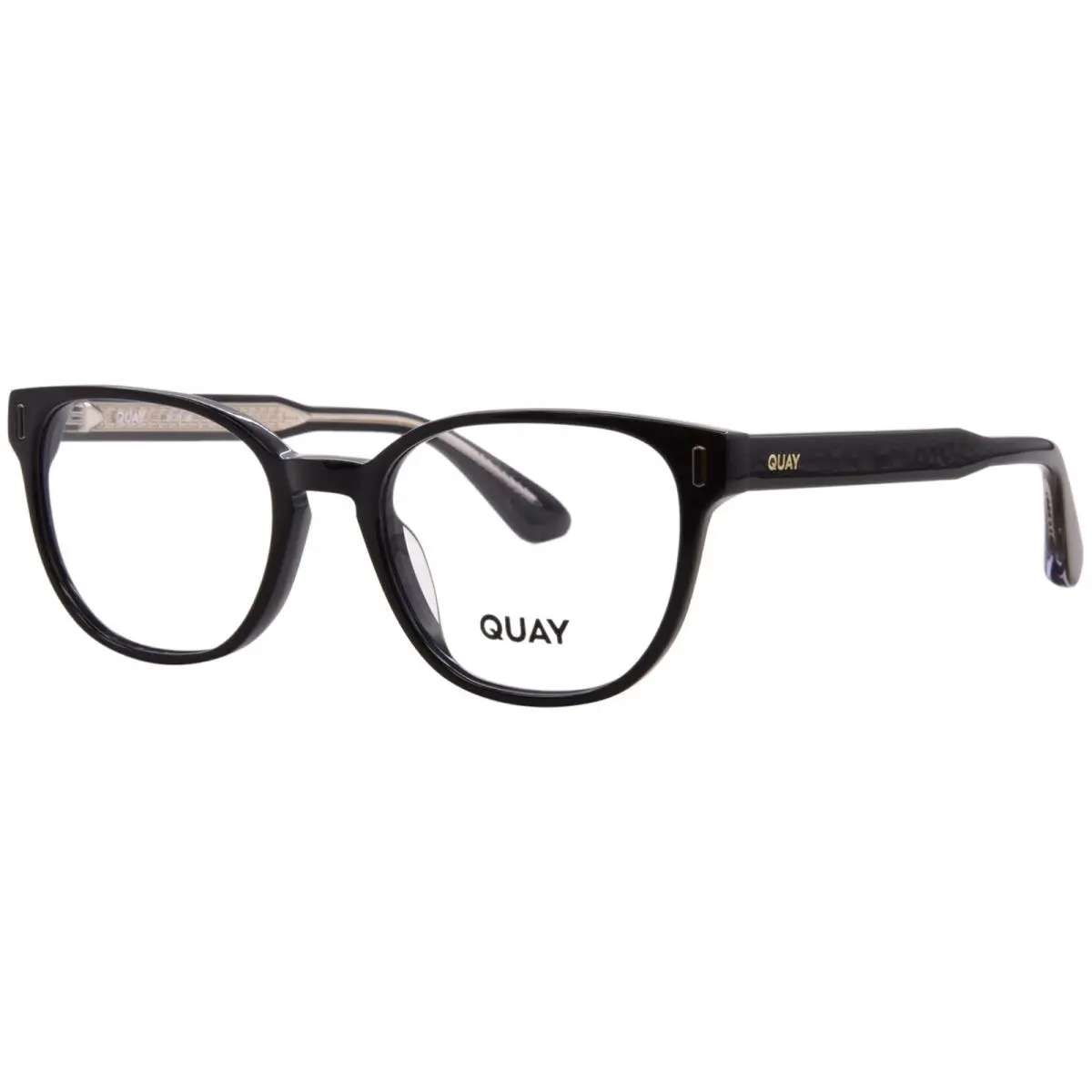 Quay Double-click OG-OF-2599 Blk/rx Eyeglasses Black Full Rim Round Shape 51mm