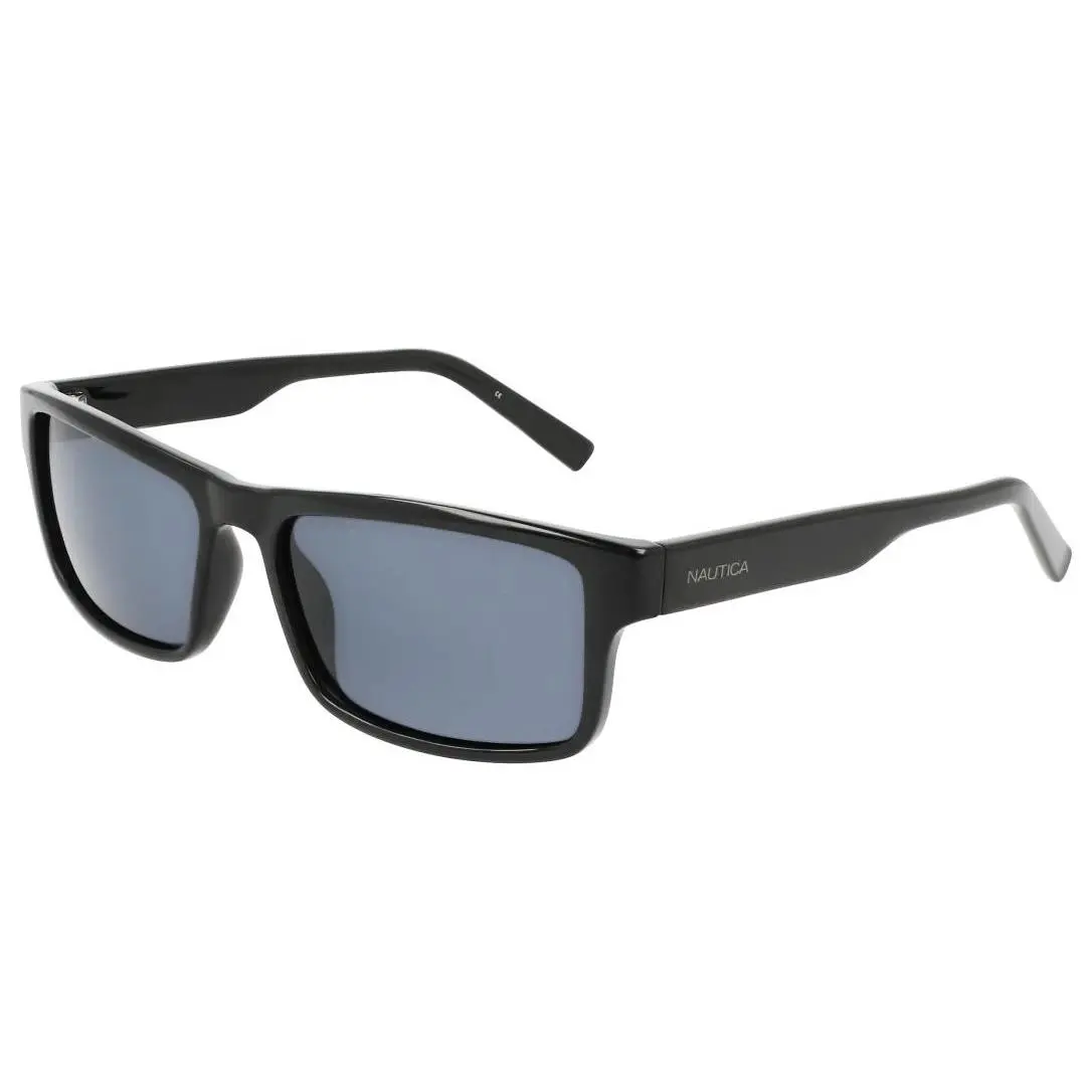 Nautica N-906SP 001 Black Polarized Sunglasses with Grey Lenses
