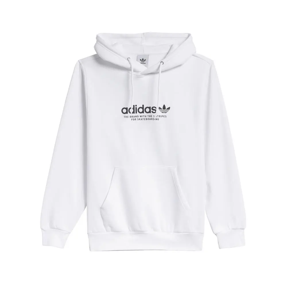 Adidas 4.0 Logo Pullover Hoodie Mens White Casual Outerwear JX5431