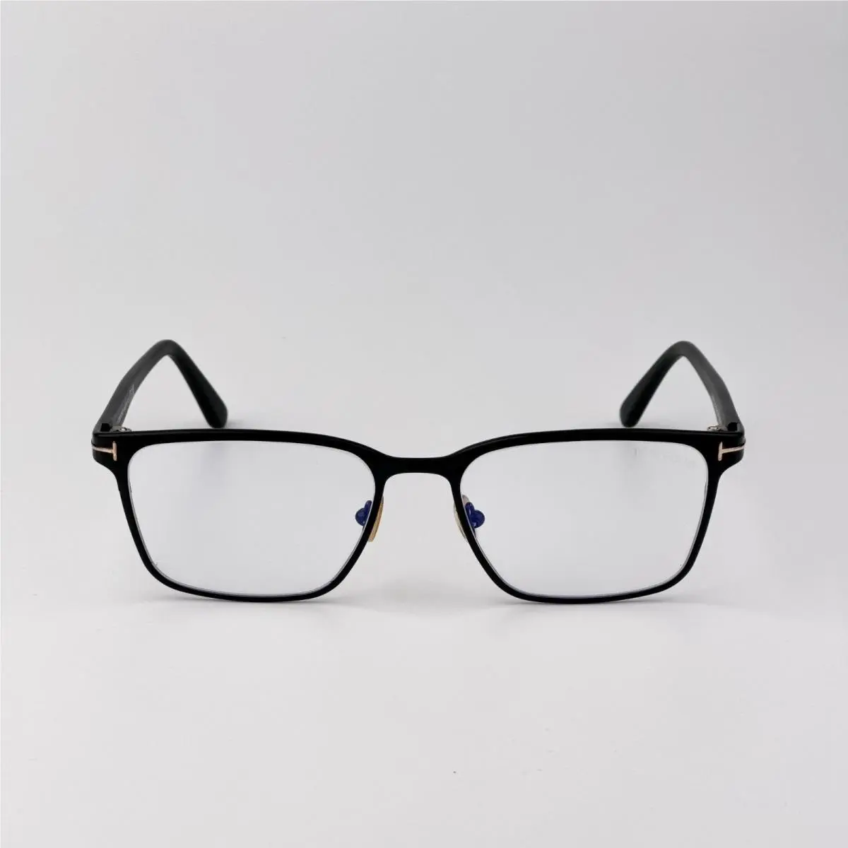 Tom Ford Men Eyeglasses Black Gold Blue Light Block FT5733-B 002