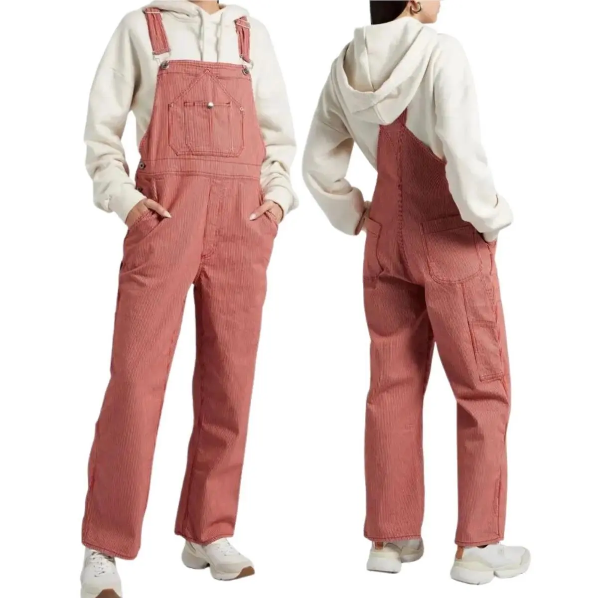 Rag Bone Red White Striped Multi Overalls Women`s XS