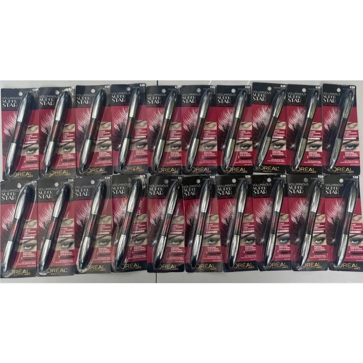 20 Loreal 626 Flash Reflecting Black Voluminous Superstar Mascara Red Carpet Htf