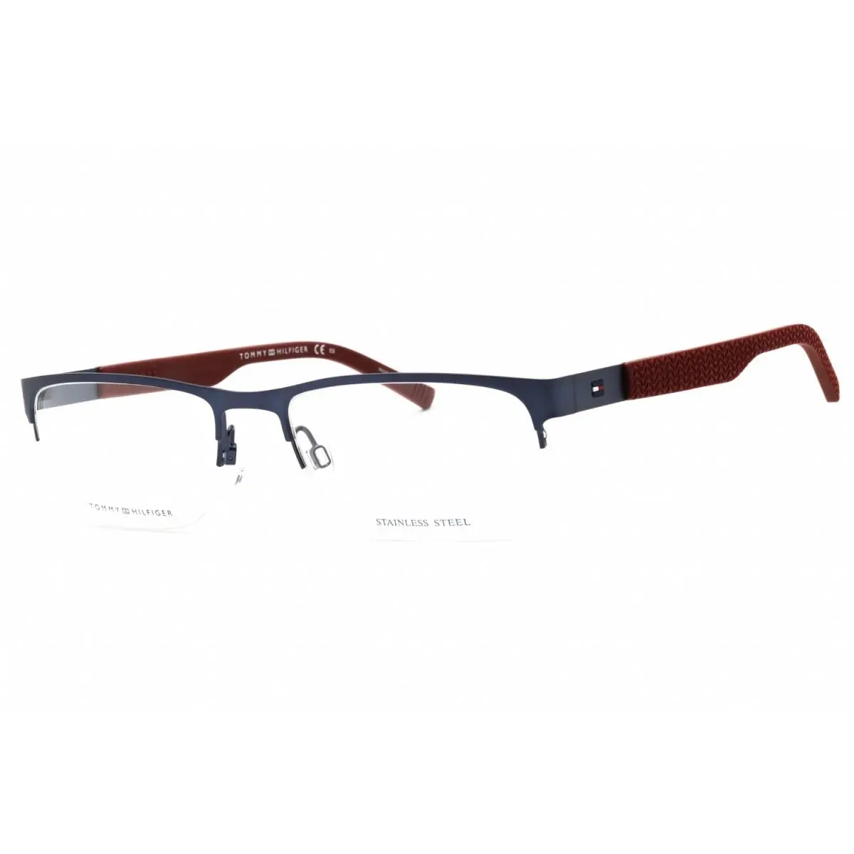 Tommy Hilfiger TH 1447 0LL0 00 Matte Blue Burgundy 55mm Eyeglasses