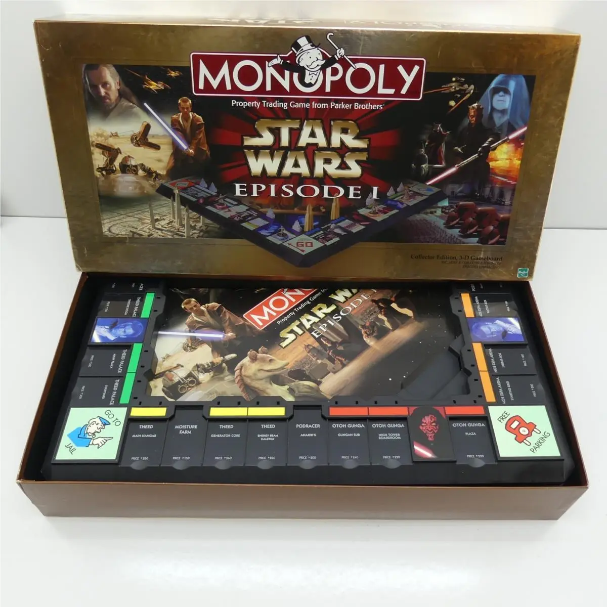 Star Wars Episode I Monopoly Collector Edition 3D Board Game Complete 1999