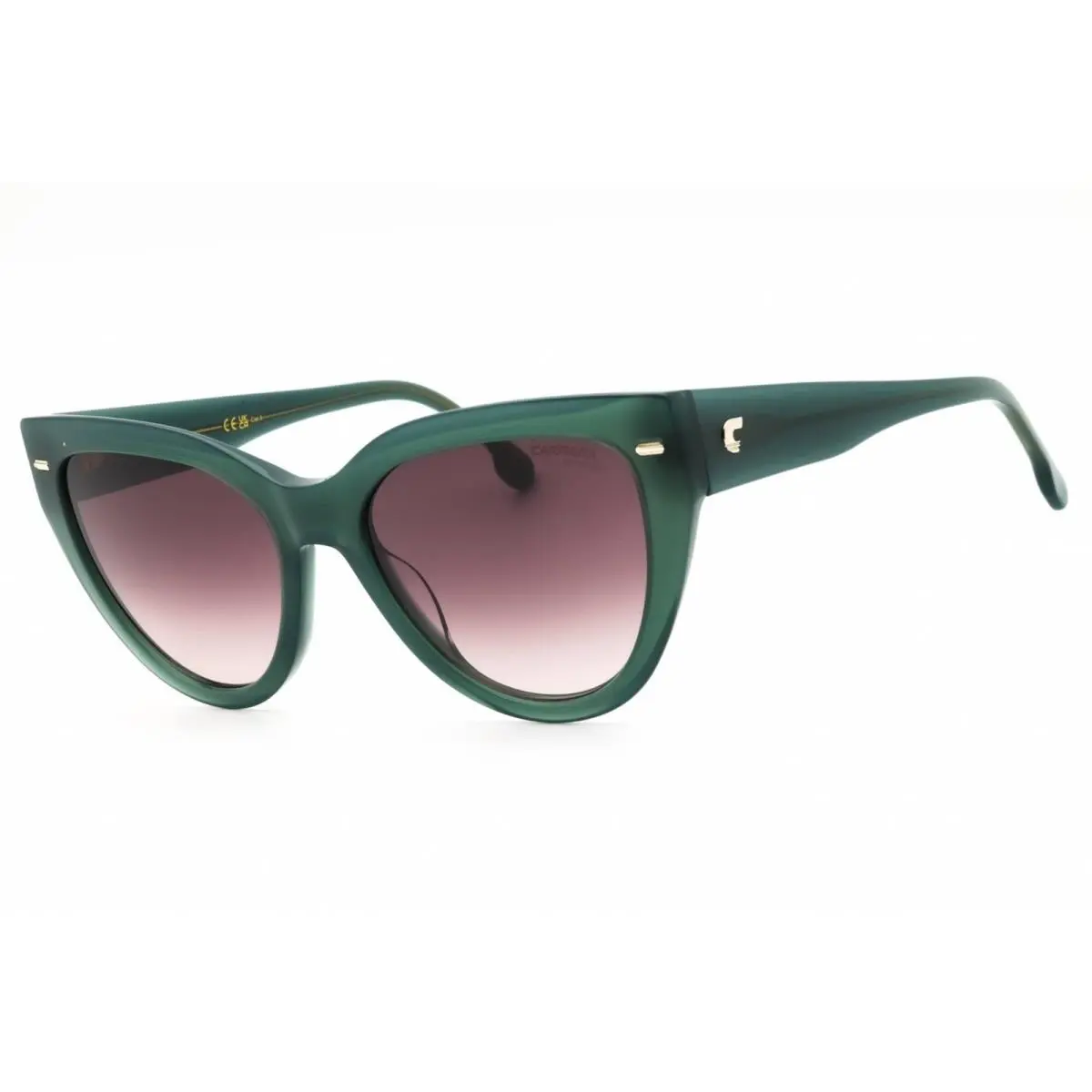 Women`s Sunglasses Dark Shinny Green Plastic Cat Eye Frame 3017/S 1ED HA by Carrera