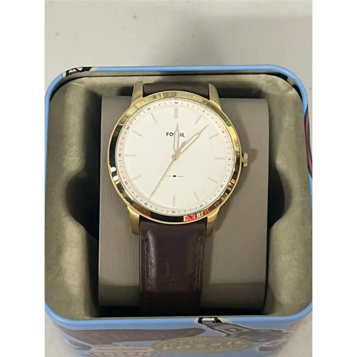 Fossil FS5397 Minimalist Gold Tone Men`s Quartz Wristwatch