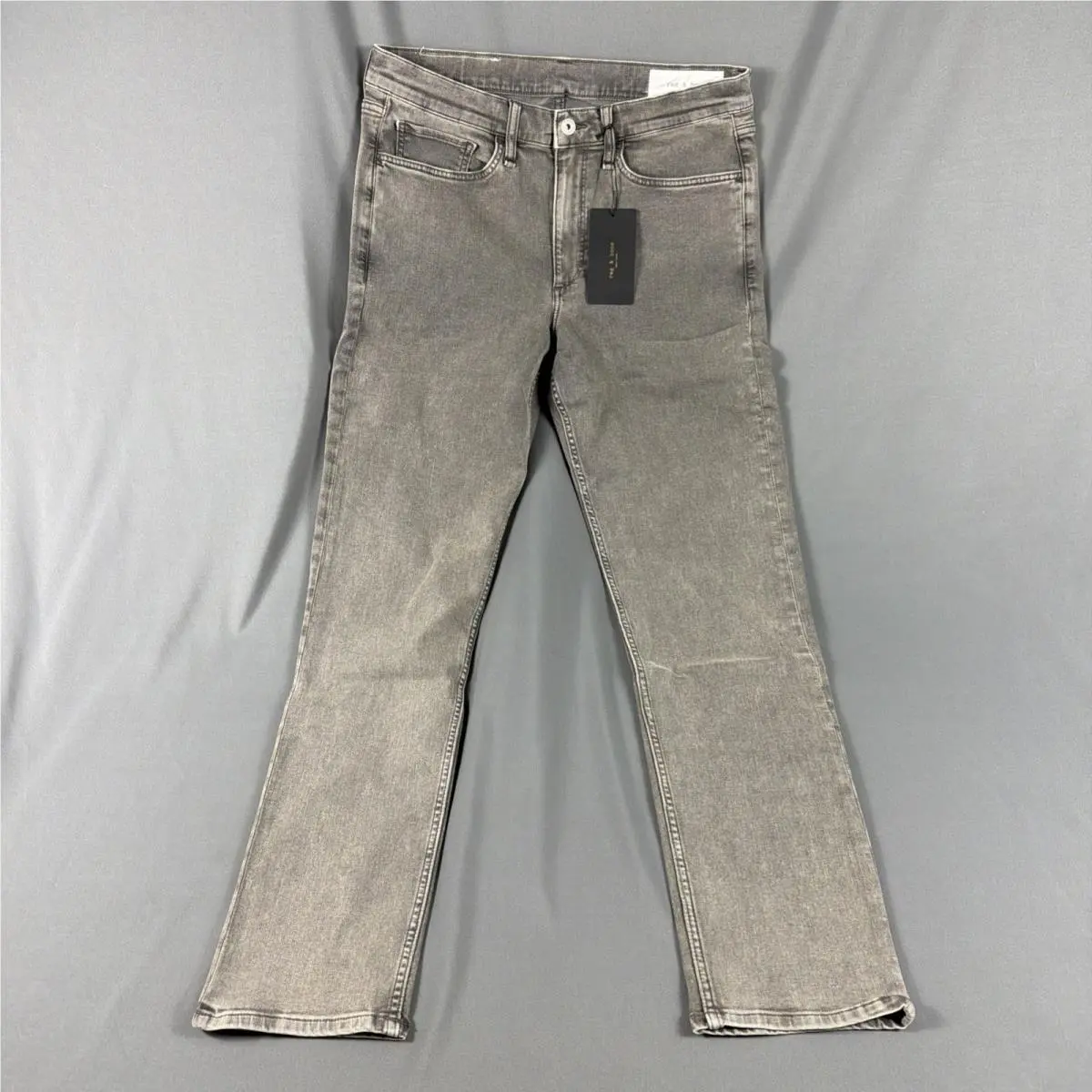 Rag Bone Jeans RB 2 Slim Fit 32 x 32 Grey Cotton Spandex