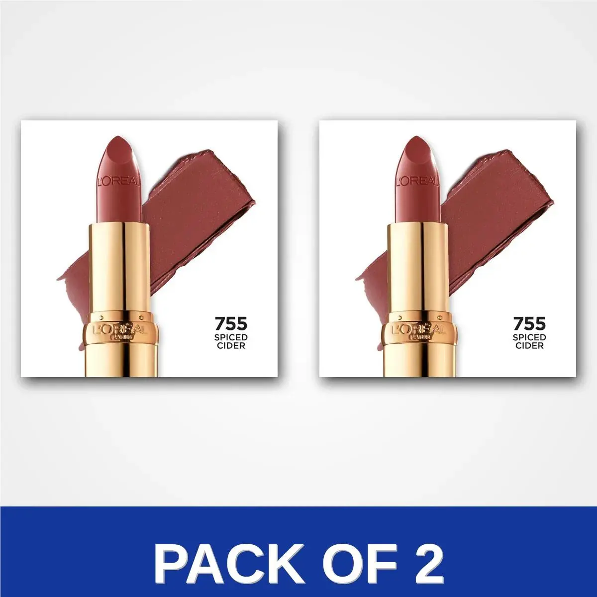 Pack of 2 - L`oreal Paris Colour Riche Satin Lipstick 755 Spice