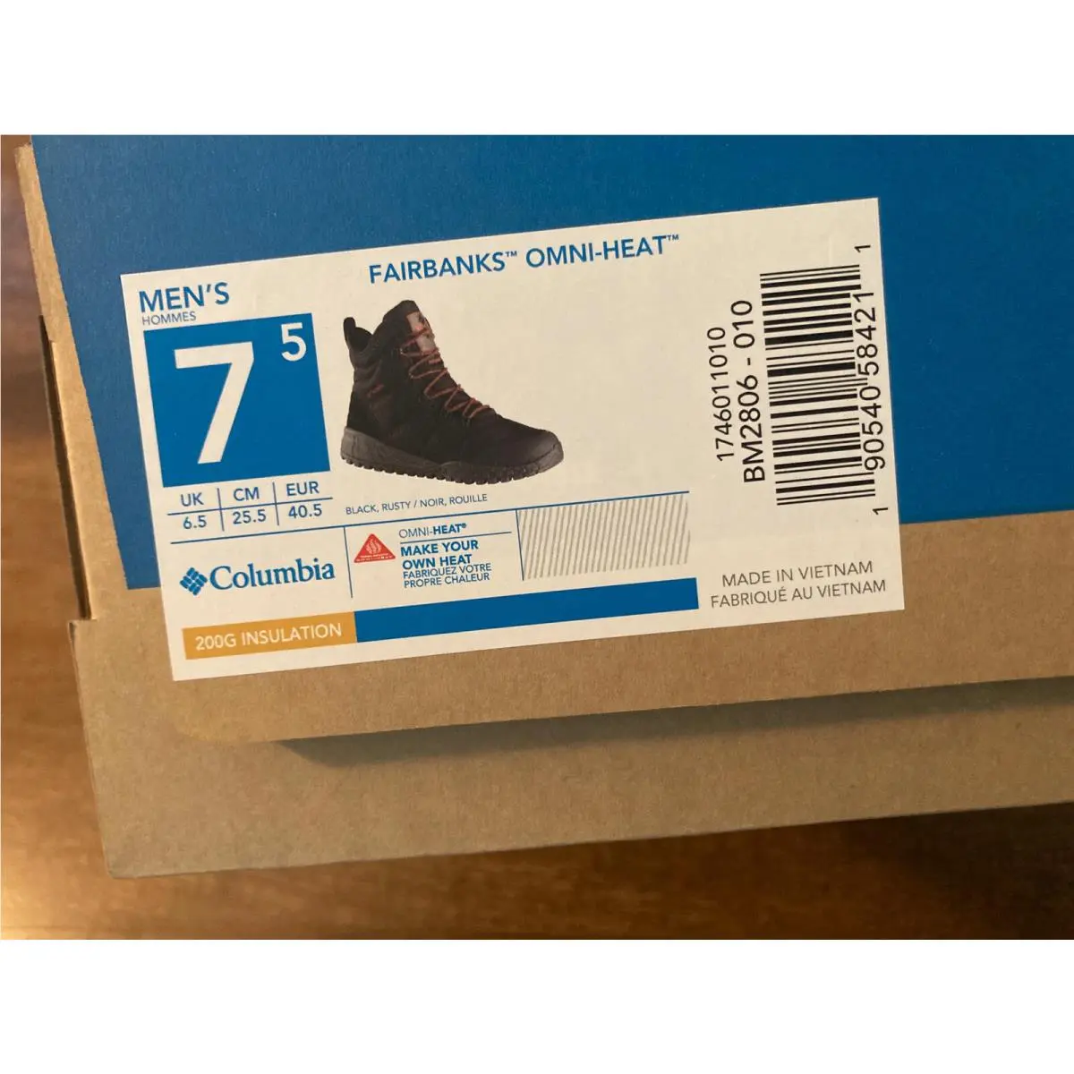 Columbia shoes - Columbia Fairbanks Omni-Heat - Fairbanks - Black/Rusty 3